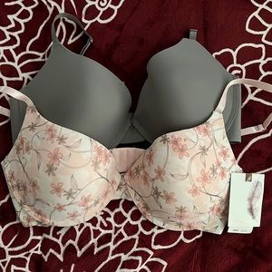 NWT Set of Two JESSICA SIMPSON Full Coverage Push Up Bras Sz 38C